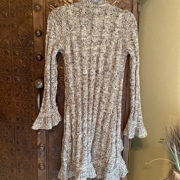 INC long ruffle cardigan sweater medium - Picture 6 of 10
